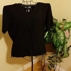 Sag Harbor Black Cardigan Sweater